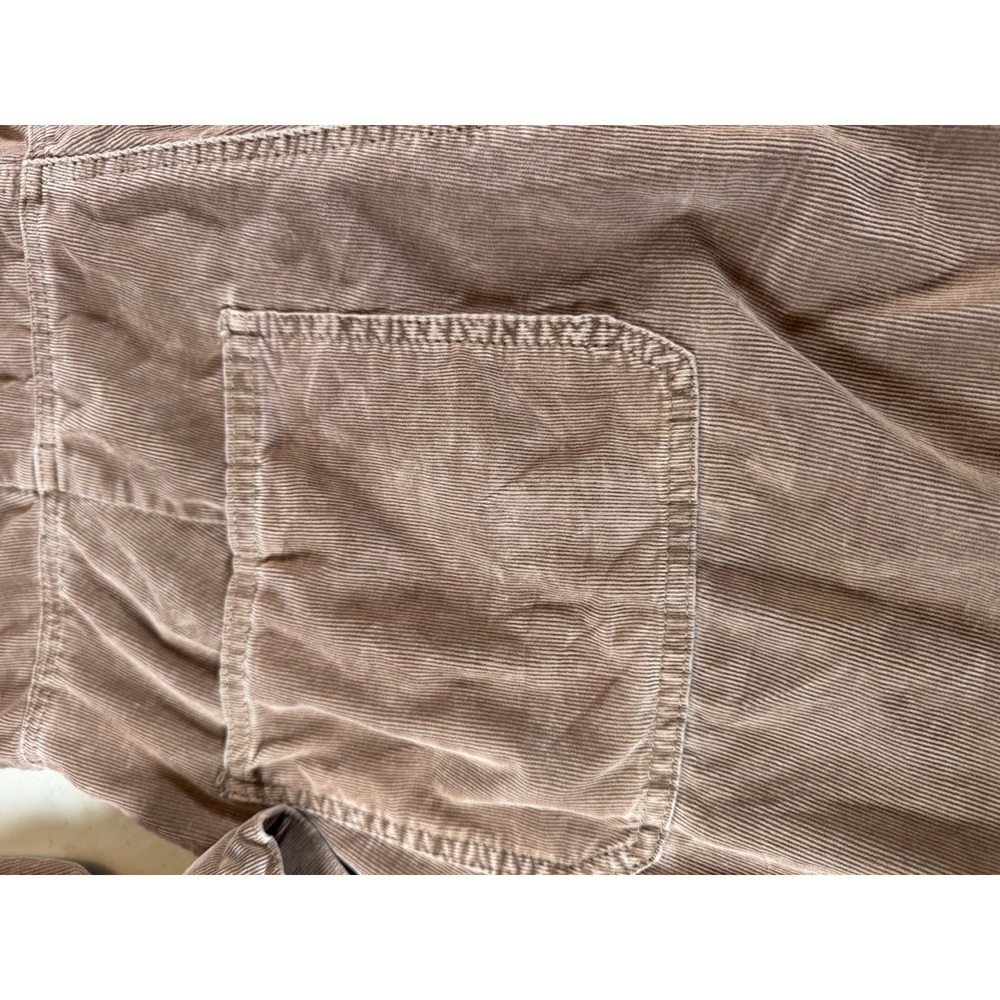 Free People Brown Corduroy Jumpsuit XL Zip Front Utility One Piece Fitted - Picture 12 of 16